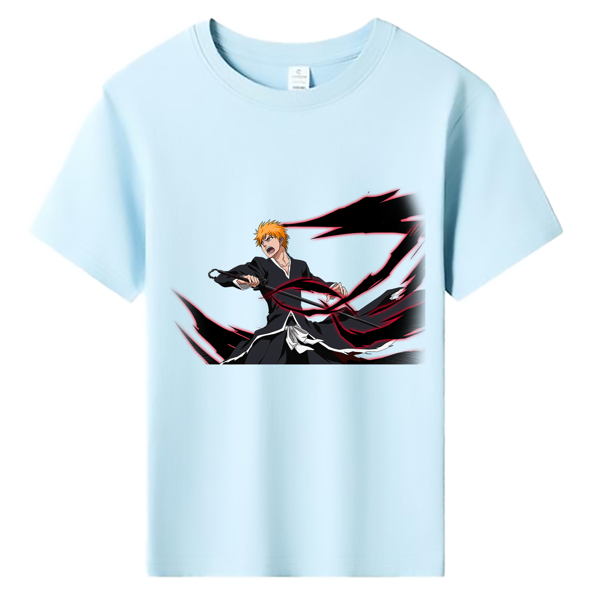 （画像用） ブリーチ 黒崎一護（くろさき いちご）BLEACH Kurosaki Ichigo 綿100％キッズTシャツ（フロントプリント）